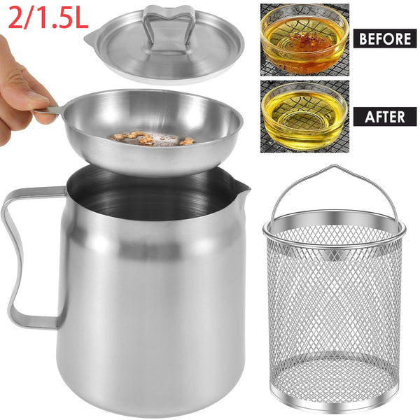 Stainless Steel Oil Saver Pot