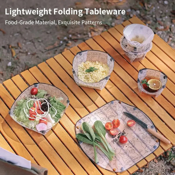 Foldable Camping Tableware Set